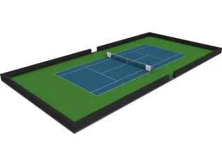 Tennis Court 3D Model preview