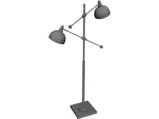 Lite Source Lamp 3D Model preview