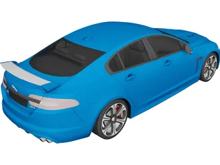 Jaguar XFR S (2014) 3D Model preview