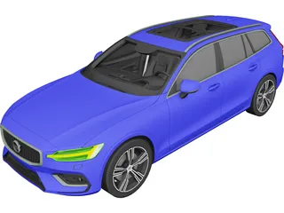 Volvo V60 Wagon (2017) 3D Model preview