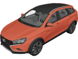 Lada Vesta Cross (2015) 3D Model preview