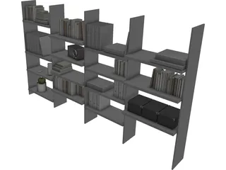 Storage Library 3D Model preview
