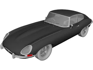 Jaguar E-Type (1963) 3D Model preview