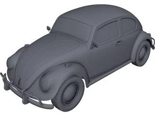 Volkswagen Beetle (1963) 3D Model preview