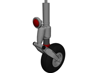IAR 99 Front Landing Gear 3D Model preview