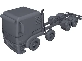 MAN TGS Truck 8x4 3D Model preview