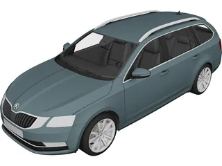 Skoda Octavia Combi (2017) 3D Model preview
