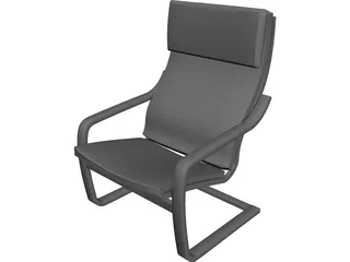 Poang Chair 3D Model preview