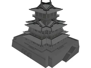 Chinese Castle 3D Model preview