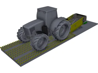 Onion Harvester 3D Model preview