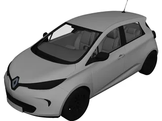 Renault Zoe (2012) 3D Model preview
