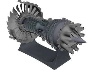 Jet Engine 3D Model preview