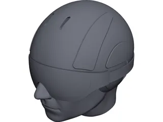 Ski Helmet with Goggles 3D Model preview