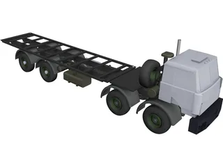 Volat MZKT 65272 8x8 Military Truck 3D Model preview