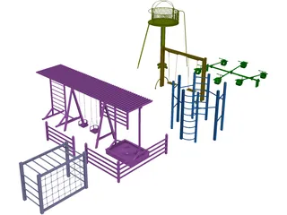 Children Playground 3D Model preview