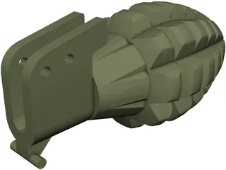 Pineapple Mk2 Grenade 3D Model preview