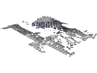Vancouver City Downtown (Canada) 3D Model preview