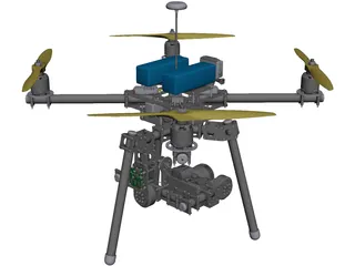 X4 Quadcopter 3D Model preview