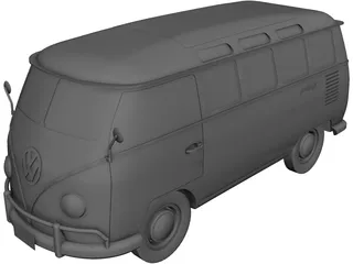 Volkswagen T1 Type 2 3D Model preview