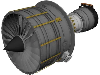 Jet Engine 3D Model preview