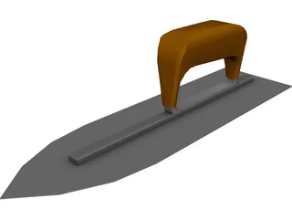 Steel Concrete Finishing Trowel 3D Model preview