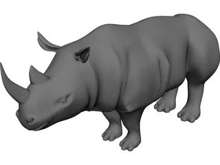 Rhinoceros 3D Model preview