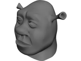 Shrek Head 3D Model preview
