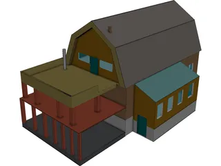 Russian Village House 3D Model preview