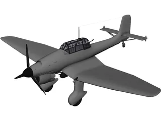 Junkers Ju 87 3D Model preview
