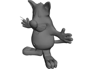 Cartoon Cat 3D Model preview