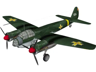 Junkers Ju 88A-4 3D Model preview