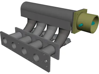 Honda CRX-Civic 84-87 Performance Intake Manifold 3D Model preview