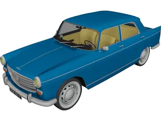 Peugeot 404 3D Model preview