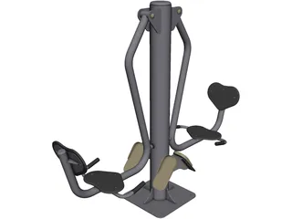 TR-4A Fitness Equipment 3D Model preview