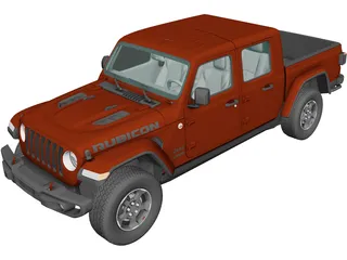 Jeep Gladiator Rubicon (2020) 3D Model preview