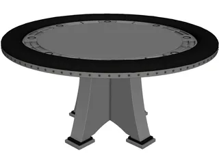 Poker Table 3D Model preview