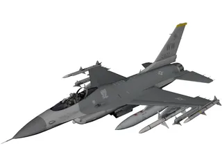 F-16C USAF 3D Model preview