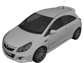 Opel Corsa OPC 3D Model preview