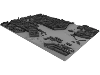 Prague City 3D Model preview