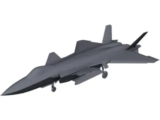 Chengdu J-20 3D Model preview