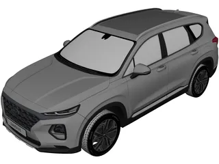 Hyundai Santa Fe (2019) 3D Model preview