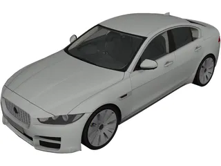 Jaguar XE (2018) 3D Model preview