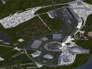 Sochi Autodrom F1 Track 3D Model preview