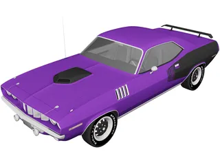 Plymouth Barracuda (1971) 3D Model preview
