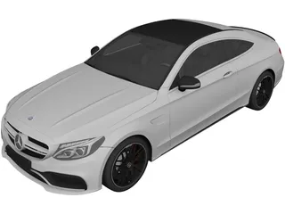 Mercedes-Benz C63 AMG Coupe (2017) 3D Model preview