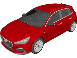 Hyundai i30 (2019) 3D Model preview
