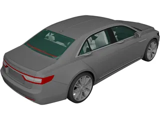 Lincoln Continental (2017) 3D Model preview