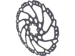 Shimano RT66 203mm Brake Rotor 3D Model preview