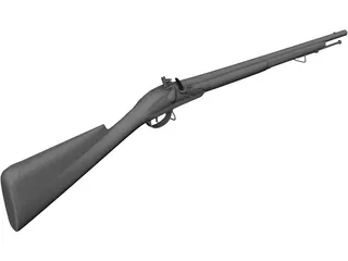 Brown Bess 1746 Carbine 3D Model preview