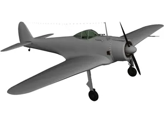 Nakajima Ki-43 Hayabusa 3D Model preview